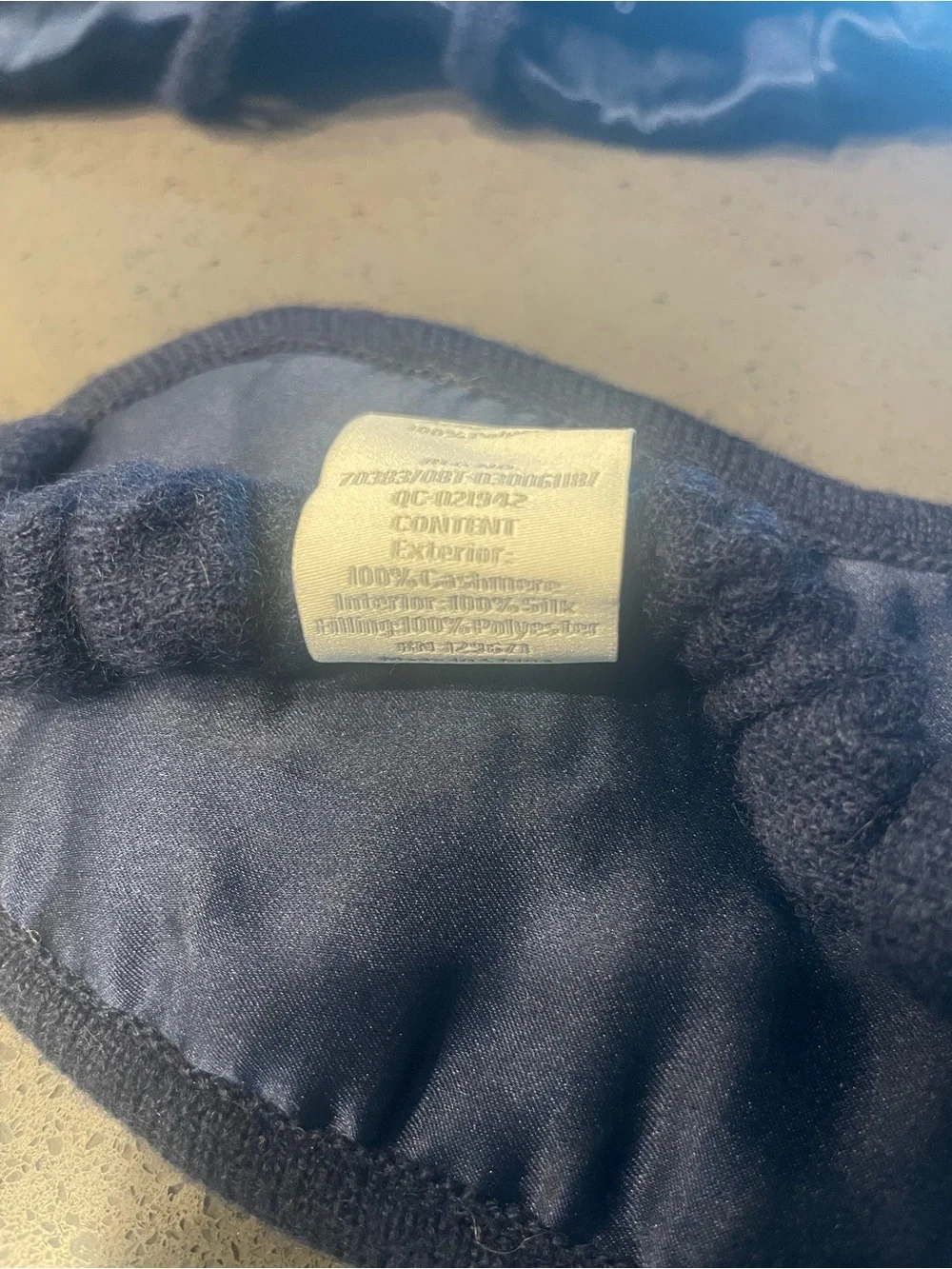 Naked Cashmere Travel Set Blanket Sleep Mask Dark Navy
